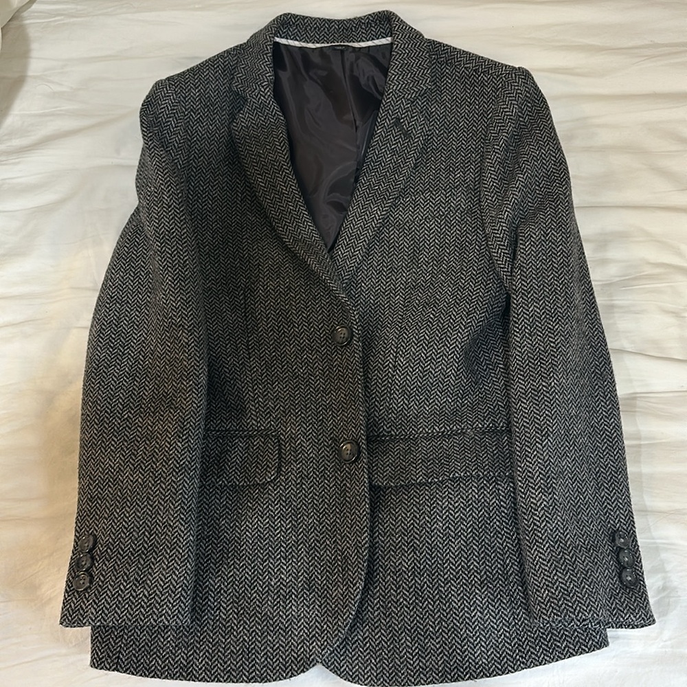 Boys crew cut herringbone Ludlow jacket size 10